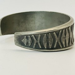 Eik Tinn Pewter Norway Cuff Bracelet Viking Modernist Scandanavian Vintage