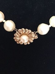 Vintage 24″ Strand Cultured 4.4 MM Pearls Necklace 14k Gold Clasp/Pearl Inset