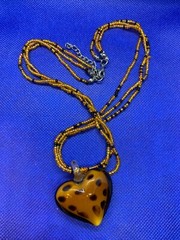 Heart Charm Jewelry Beaded Necklace Woman’s Girls