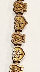 VICTORIAN GOLD Filled Book Chain Hard Stone CAMEO NECKLACE