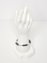 Vintage Gray And White Faux Pearl Bracelet – Freshwater Look – READ