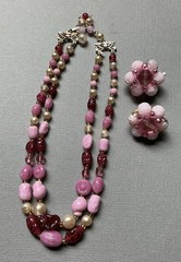 vintage 7 pc lot West Germany Japan 4 Necklaces 3 Pairs Earring MCM