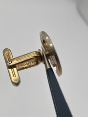 Vintage Hickok Gold Tone Horse Head Cufflinks Mid Century