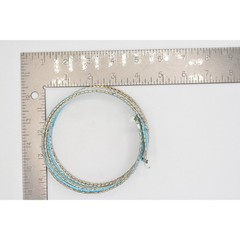 Vintage Beaded Choker Necklace Chunky Silver White Sky Blue Chunky 1990s Bin4A