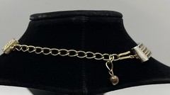 Vintage Gold Tone Solid 3 Row Cup Chain 11.25” to 14.75” Adjustable Necklace