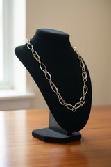 Vintage 925 Sterling Silver and Yellow Gold Vermeil Open-Link Necklace