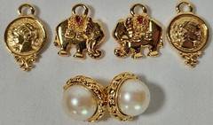 AVON Vintage Convertible Charms Pendants Replacements Gold Tone Crafts