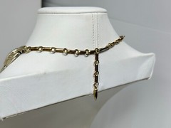 Unique Vintage Goldtone OVAL Link Choker 16-18″ Necklace