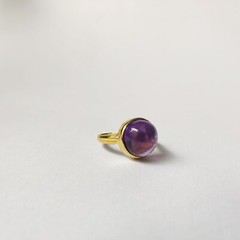 925 Starling Silver Created Amethyst Ring Size 7 Handmade Art And Deco Victorian