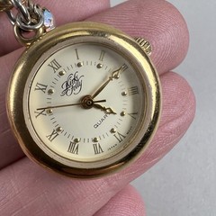 Vintage Kirks Folly Charm Bracelet Watch Angels Hearts Works! AS IS q3z