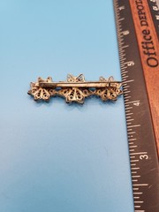 Antique1920- 1930s Sterling Silver (tested) FILIGREE Flower Hairpin .22 OZ