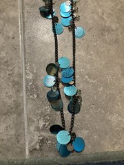 NWT Birch Hill Chain necklace Summer Blue 32” Long