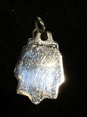 Vintage Silver Mercury Sign Symbol Charm Pendant Zodiac Planet FRANCE