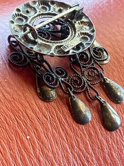 vintage norwegian Solje wedding brooch stamped 830 S.M.