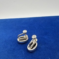 Van Dell 925 Sterling Silver Black Onyx Oval Bezel Clip-On Stud Earrings