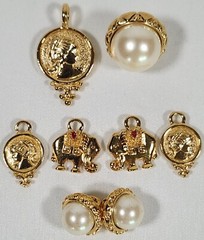 AVON Vintage Convertible Charms Pendants Replacements Gold Tone Crafts