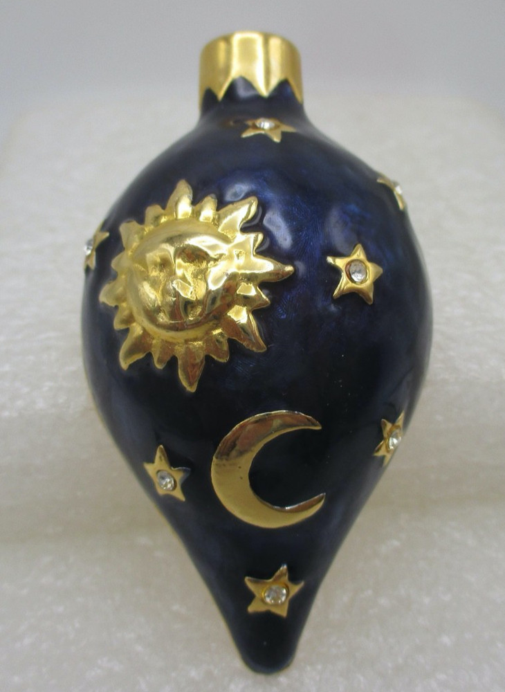 VTG Signed LIA Celestial Brooch Sun Moon Stars Night Sky 2.5″
