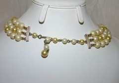 ** Vintage 1950-60’s Pearl Plastic Lucite Glass Bead Necklaces * 13 Pieces **