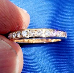 NATURAL EARTH MINED DIAMOND Wedding Band VVS Eternity Anniversary Stacking Ring