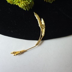 Vintage Biagi Italy Gold Plated Wheat Stick Pin