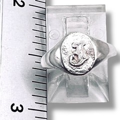 Initial Letter J Signet 925 Sterling Silver Child Baby Ring Size 3.5