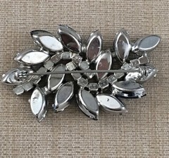 Vintage Blue Crystal Brooch Pin