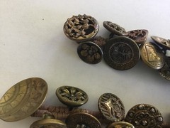 ANTIQUE BUTTON Bracelets European , West Germany, Czech. Circa 1900 2 BRACELETS