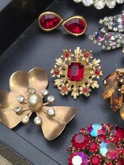 High End All Vintage Rhinestones Crystals Costume Jewelry Lot Signed