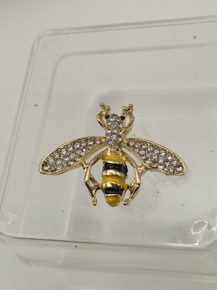 Rhinestone Bee Brooch Unbranded