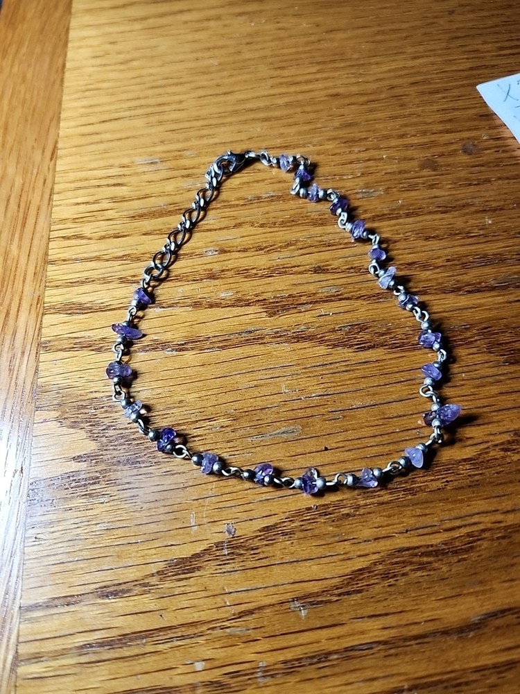 Vintage Amethyst Bead Bracelet (1950s-1970s)