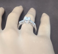Vintage Platinum Engagement Ring 0.80CT.Natural Euro Cut Diamond Circ 1930’s