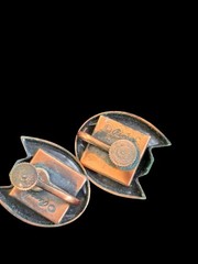 Renoir Copper Modernist Tulip Set Necklace Bracelet Earrings