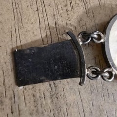 Vintage Wai Kee Sterling Silver Mother Of Pearl Chinese Good Luck Panel Bracelet