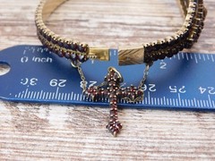 Vtg Antique 900 Silver Bohemian Garnet Bracelet Ring Necklace Pin Pendant Lot