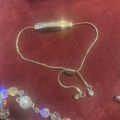 3 Piece Vintage Bracelets Lot Crystal, Silver Made By Best, Gold Tone Lariat