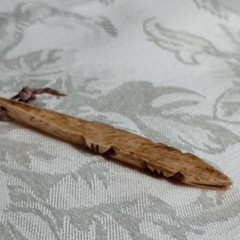 Vintage ooak Hand Carved crocodile Alligator pendant 3.5″