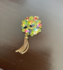 Edlee Watermelon Heliotrope Pendant w/ Tassle