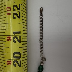 Vtg JTV Sterling Silver Green Gemstone Necklace Posibly Cyracorpse Or Green Onyx