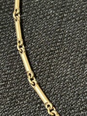 Antique Gold Tone Filigree Hand Painted Rose Faux Pearl Pendant Necklace 14”