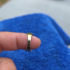 Vintage 14KT HGE Clear CZ Solitaire Wide Band Cocktail Ring