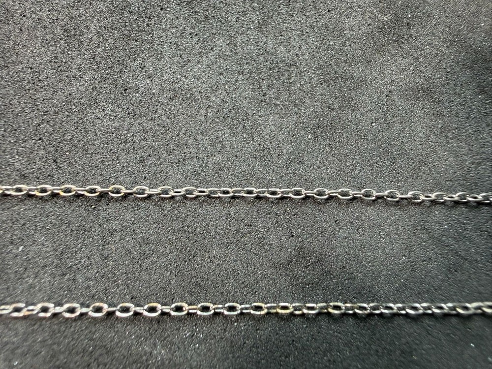 1.22g Vintage Sterling Silver 925 Chain Cable Link Necklace 17 in M