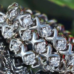10k white gold tennis bracelet 1.00ct natural diamond 7.5″ vintage 8.65gr N2926