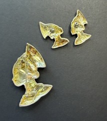 Vintage Egyptian Revival Nubian Queen Brooch & Earrings Set Askew London Style