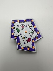 Tall One Small One Walk Together Brooch Pin 4.5cm
