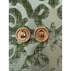 Unbranded Roman Coin Clip On Earrings Women OS Gold Red Good Vintage Enamel