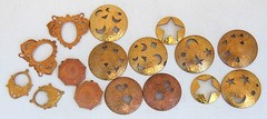 36 Vtg. Brass Findings, Stampings, Crafting in Assorted Shapes & Sizes