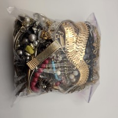 Bag Old Unsearched Jewelry Lot Vintage Estate Find Junk Drawer Aprox 4lb