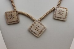 Handcarved rare find Buffalo Bone Necklace Bone jewelry necklace Boho Rustic