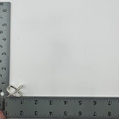 Vintage Silver Tone Clear Rhinestone X Scarf Ring Slide
