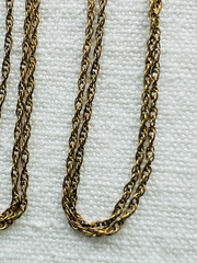 Antique W & H Co. Fleur De Lis Gold Filled Locket Pendant with Necklace Chain